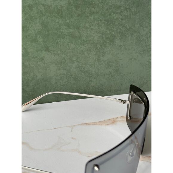 NEW Alexander McQueen AM0412S Silver Mirror Mask Sunglasses main image 9